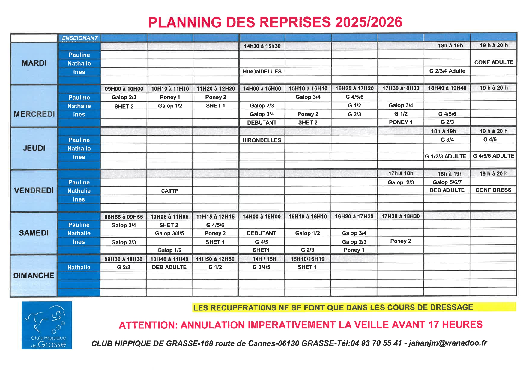 PLANNING 2025-2026